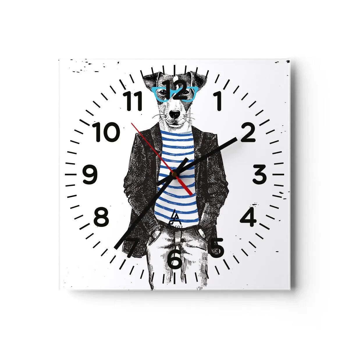 Orologio da parete - Orologio in Vetro - Incantesimo sul cane - 30x30 cm