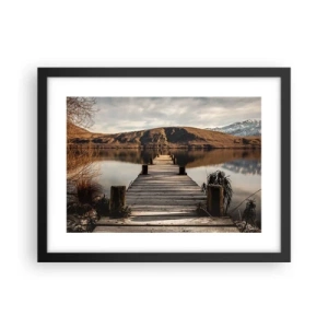 Poster in cornice nera - Paesaggio nel silenzio - 40x30 cm
