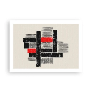 Poster - Rosso e nero - 70x50 cm