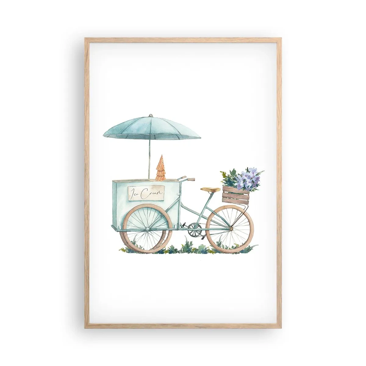Poster in cornice rovere chiaro - Dolce ricordo d'estate - 61x91 cm