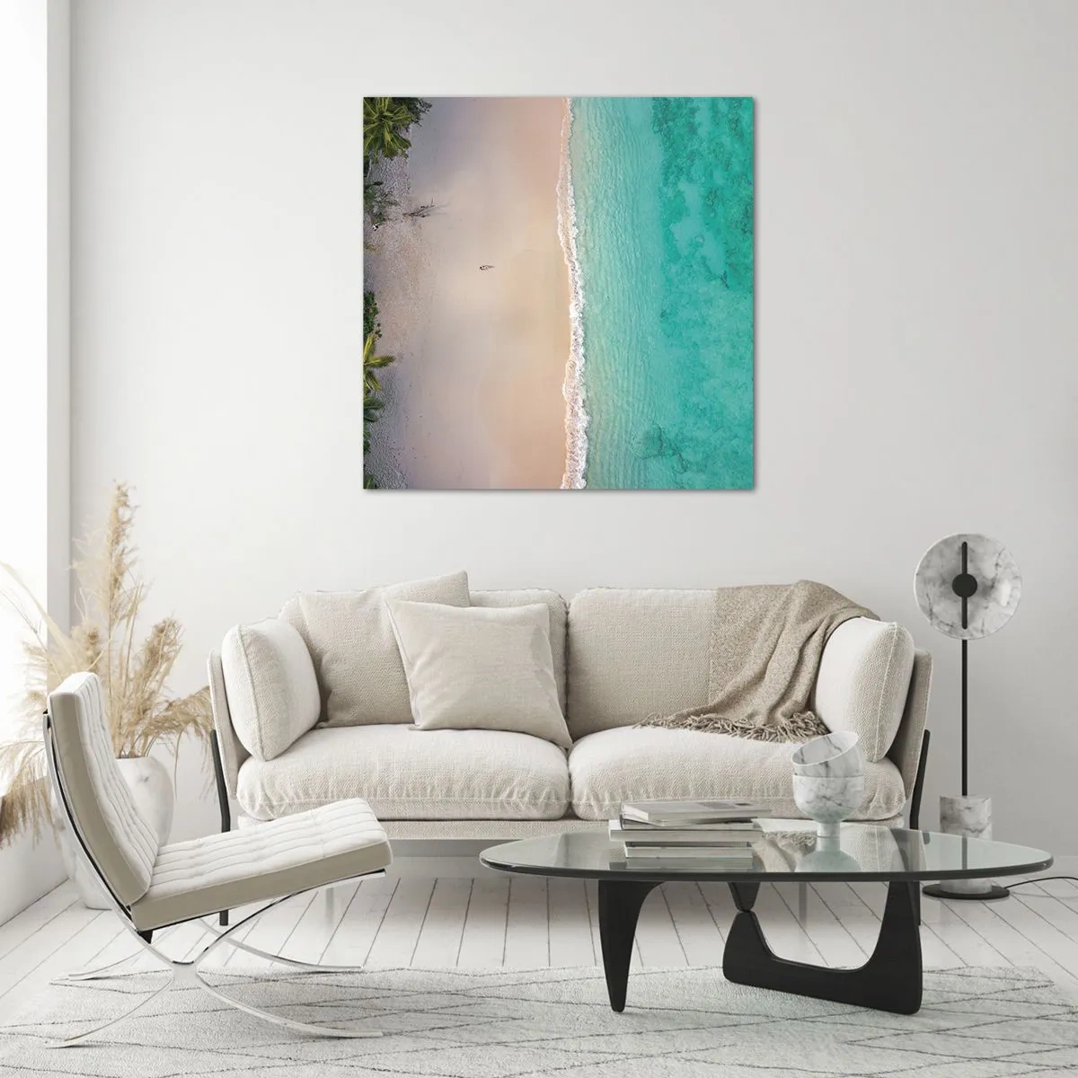Quadro su vetro - Spiaggia del paradiso - 60x60 cm
