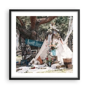 Poster in cornice nera - Make love... - 50x50 cm