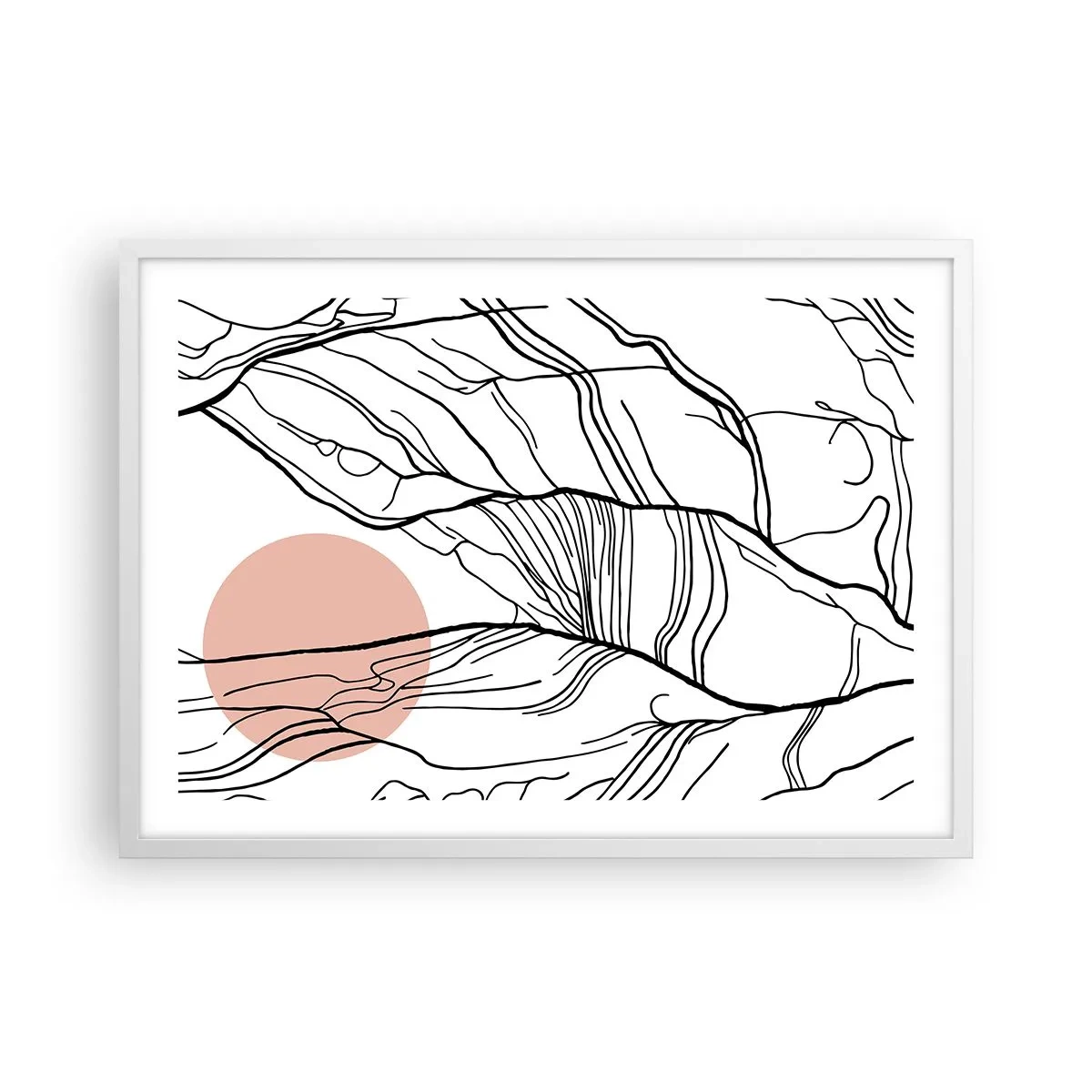 Poster in cornice bianca - Nella rete dei rami - 70x50 cm