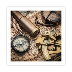 Poster - Traccia la rotta - 60x60 cm