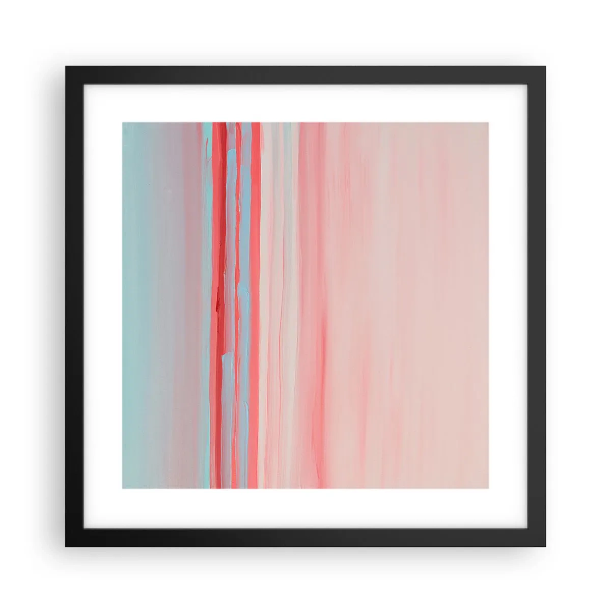 Poster in cornice nera - Astrazione all'alba - 40x40 cm