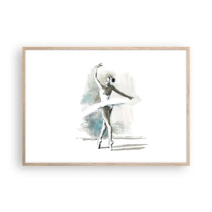 Poster in cornice rovere chiaro - Tramutata in un cigno - 100x70 cm