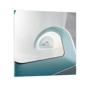 Quadro su vetro - Blu fino in fondo - 30x30 cm