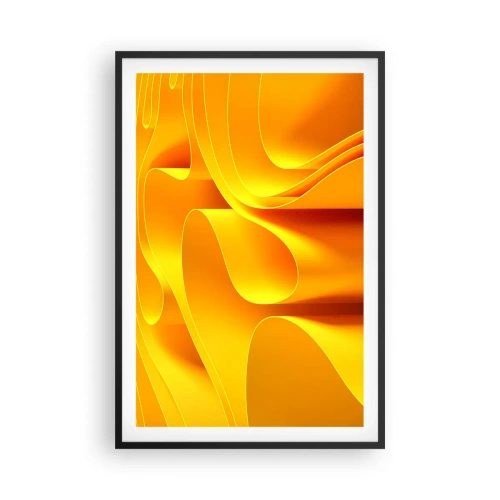 Poster in cornice nera - Come onde di sole - 61x91 cm