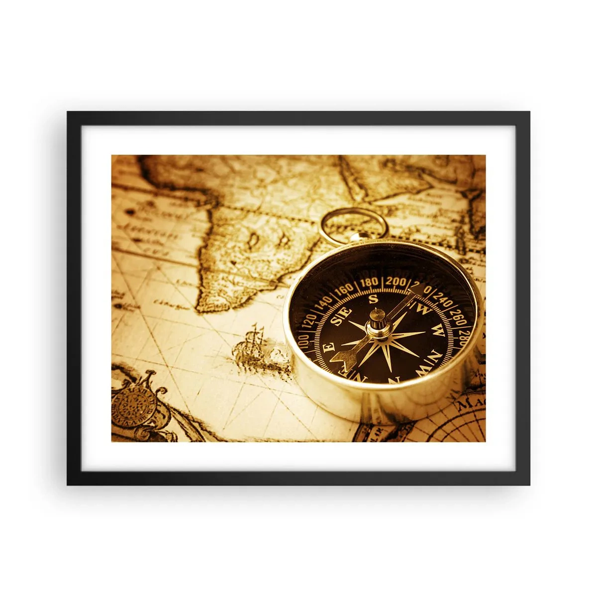 Poster in cornice nera - A est o a ovest? - 50x40 cm