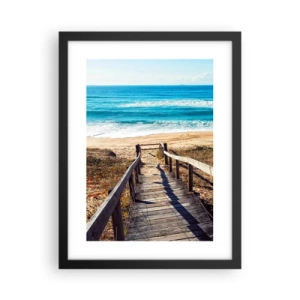 Poster in cornice nera - Corri! - 30x40 cm