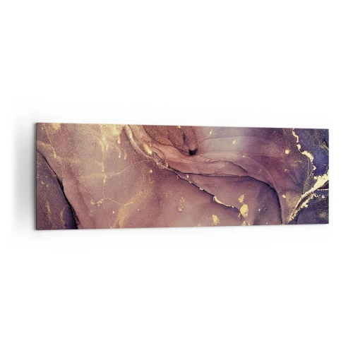 Quadro su tela - Stampe su Tela - Composizione astratta con sfumature di oro e viola - 160x50cm - Materia e spirito - Decorazione murale moderna per soggiorno e camera da letto ARTTOR