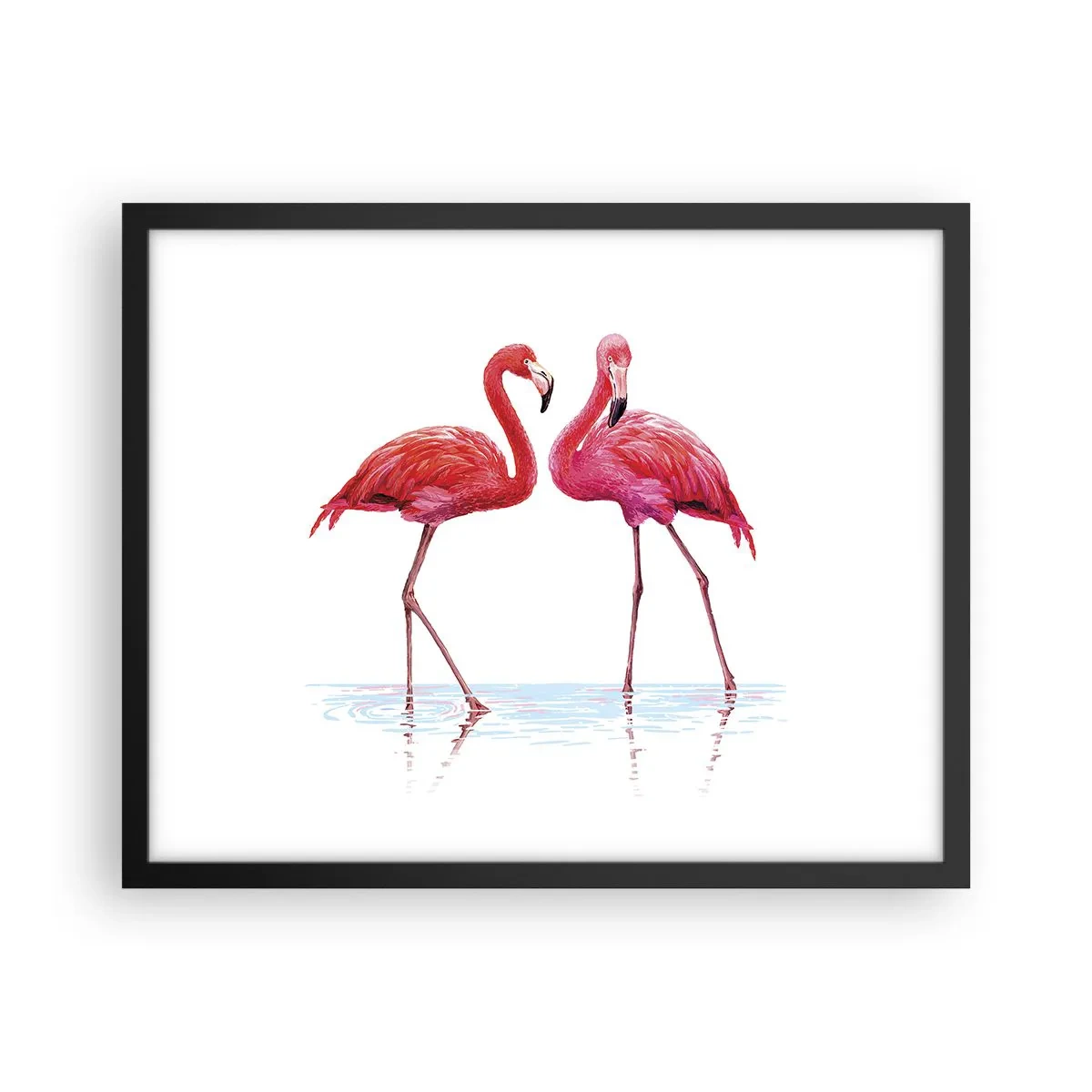 Poster in cornice nera - Appuntamento in rosa - 50x40 cm