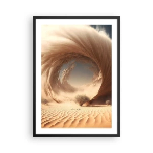Poster in cornice nera - Un vortice di sabbia fenomenale nel deserto - 50x70cm - Il portale è aperto - Decorazione murale moderna per soggiorno e camera da letto ARTTOR