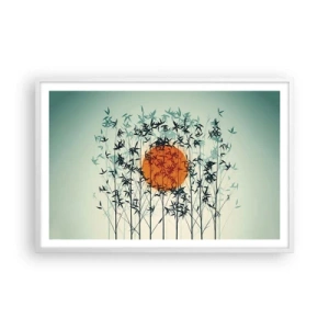 Poster in cornice bianca - Sole giapponese - 91x61 cm