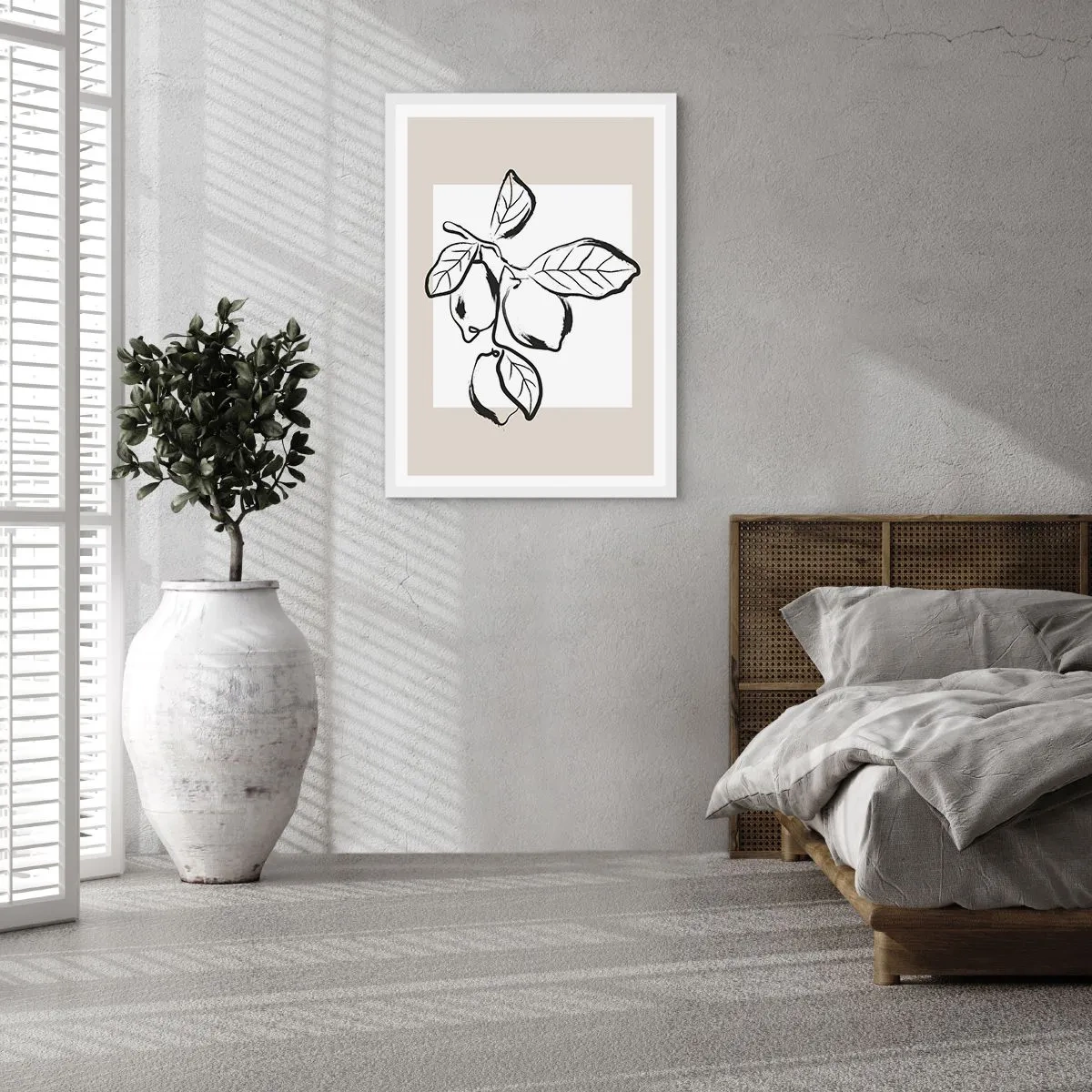 Poster in cornice bianca - Dove i limoni maturano... - 50x70 cm