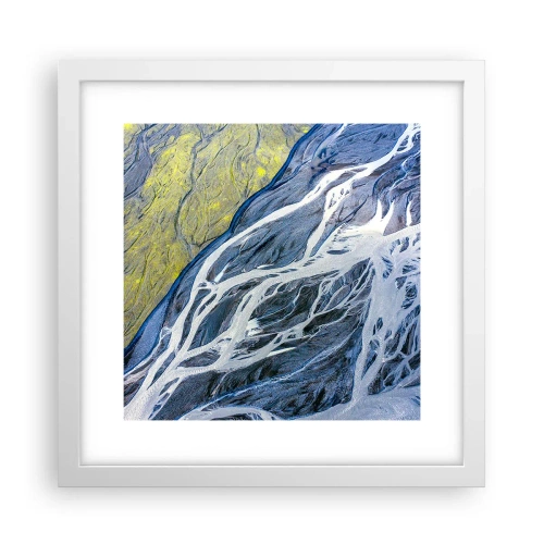 Poster in cornice bianca - Le pitture rupestri della natura - 30x30 cm