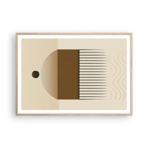 Poster in cornice rovere chiaro - Diversi stati - 100x70 cm