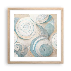 Poster in cornice rovere chiaro - Cosa nasconde la chiocciola? - 40x40 cm