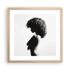 Poster in cornice rovere chiaro - Come un fiore su un gambo snello - 40x40 cm