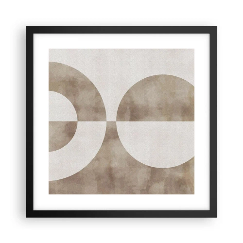 Poster in cornice nera - Analogie e differenze - 40x40 cm