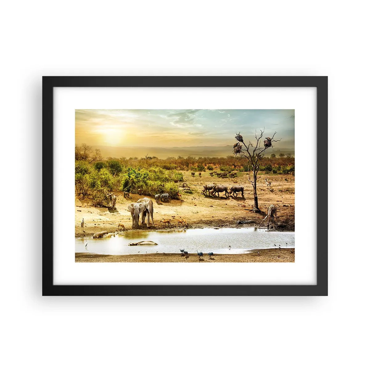 Poster in cornice nera - "Un fiume usciva da Eden…" - 40x30 cm
