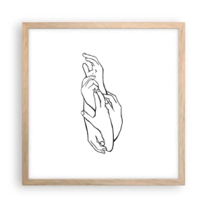 Poster in cornice rovere chiaro - Il tocco buono - 40x40 cm