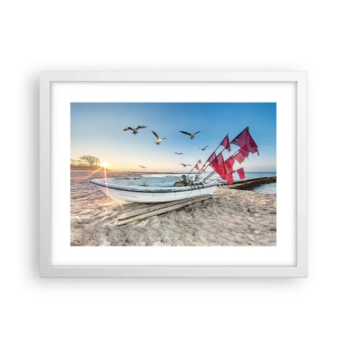 Poster in cornice bianca - Meritato riposo - 40x30 cm