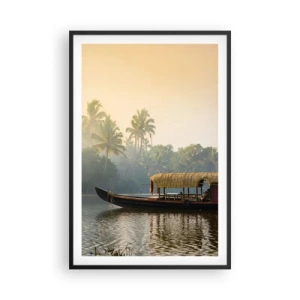 Poster in cornice nera - Casa sul fiume - 61x91 cm