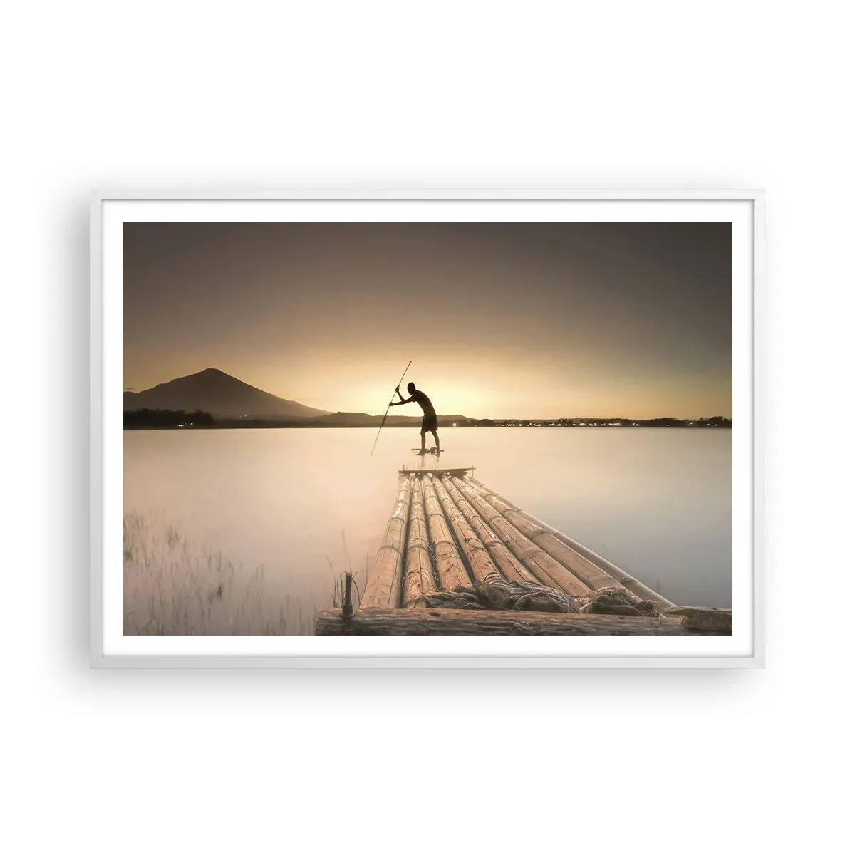 Poster in cornice bianca - Prima del riposo - 100x70 cm