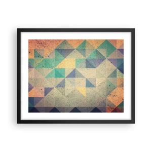 Poster in cornice nera - La repubblica dei triangoli - 50x40 cm