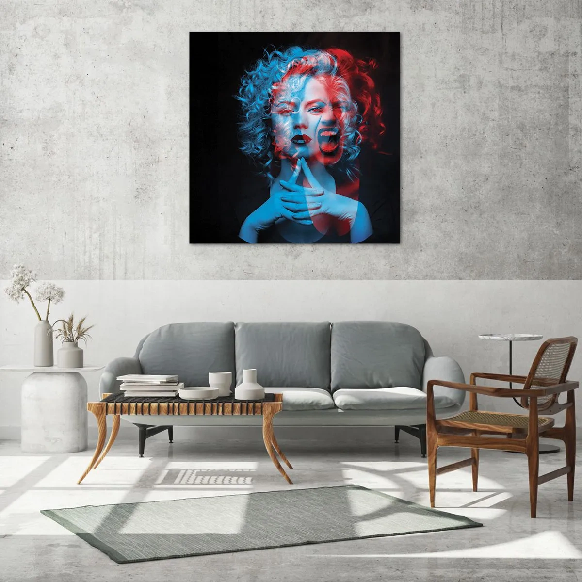 Quadro su vetro - Alter ego - 50x50 cm