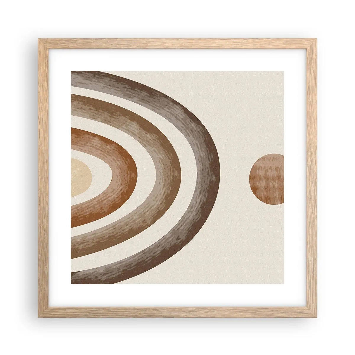 Poster in cornice rovere chiaro - In una galassia lontana - 40x40 cm