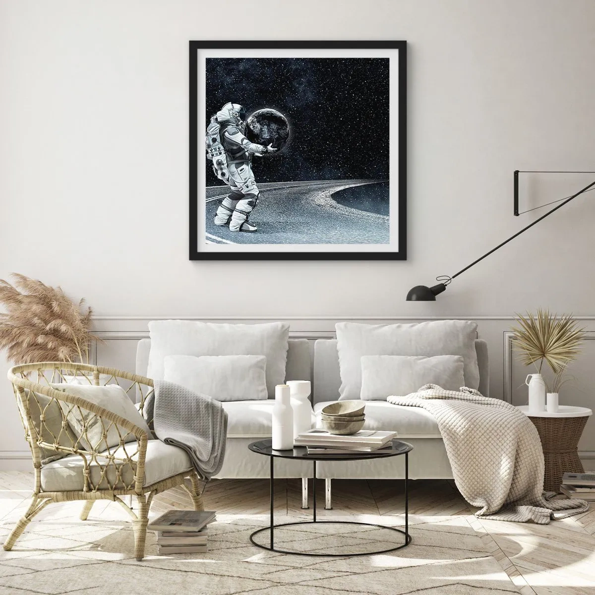 Poster in cornice nera - Sulla Via Lattea - 30x30 cm
