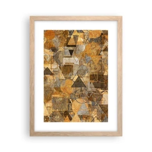 Poster in cornice rovere chiaro - Il mondo compreso nella forma - 30x40 cm