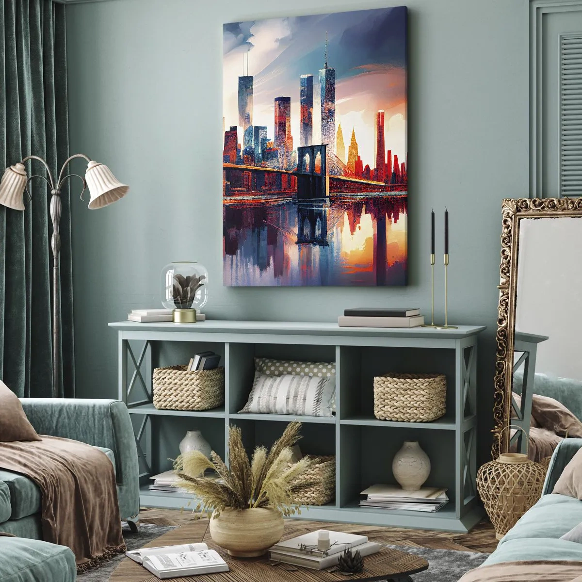 Quadro su tela - Stampe su Tela - Una New York spettacolare - 45x80 cm