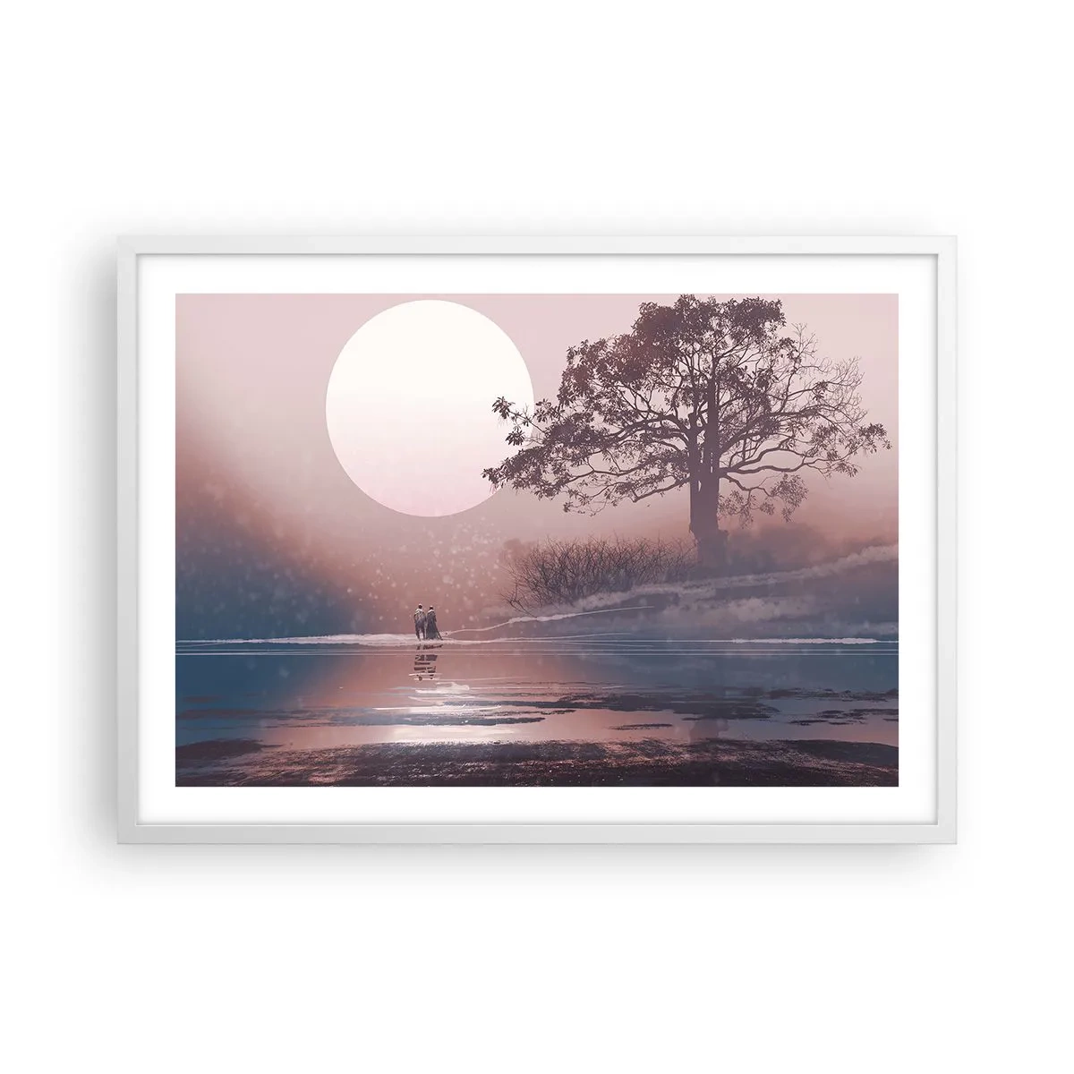 Poster in cornice bianca - Meraviglie della notte - 70x50 cm