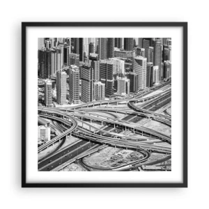 Poster in cornice nera - Dubai - città impossibile - 50x50 cm