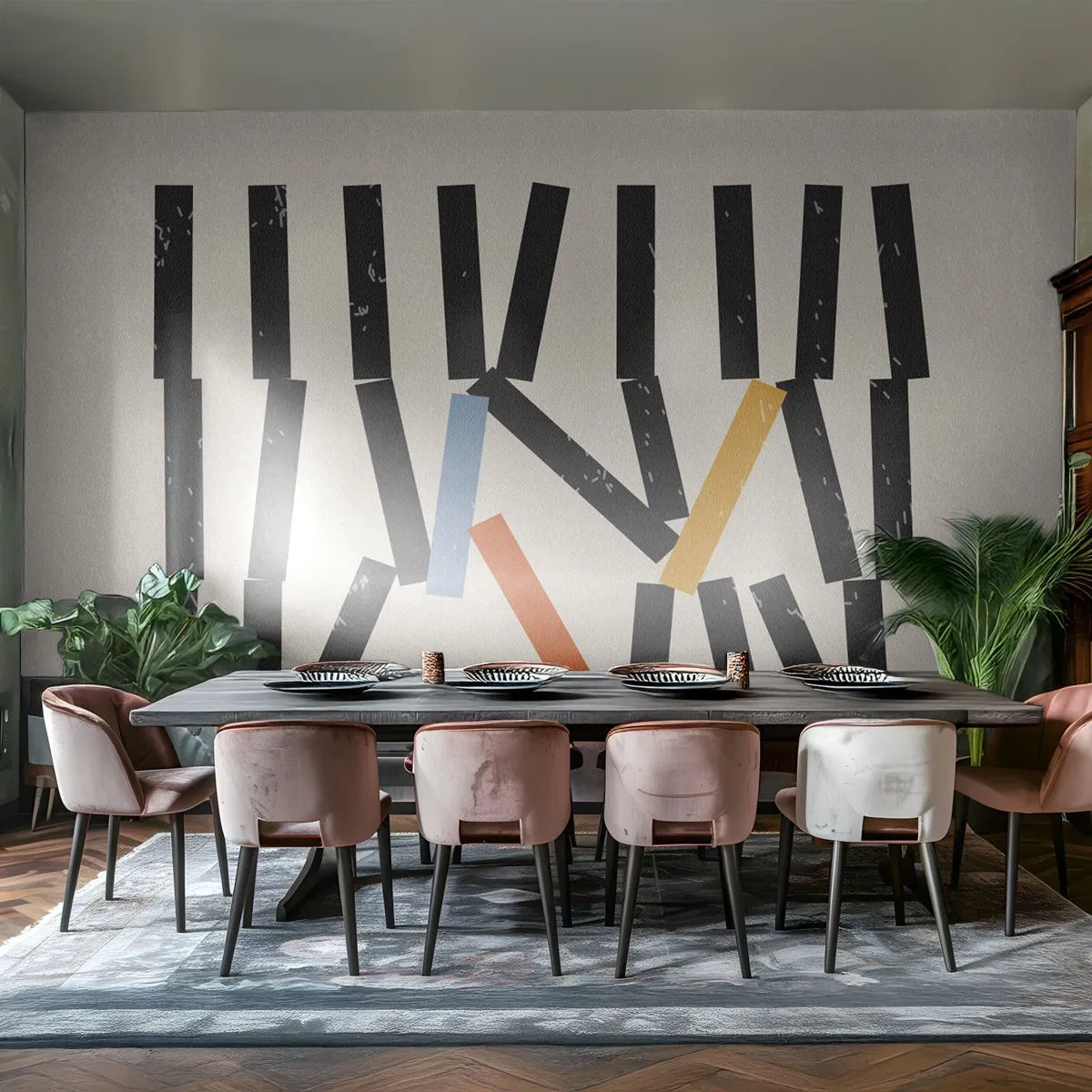 Fotomurale su misura Standard Eco - Composizione: domino - Minimalismo, Fricchettone, Contemporaneo