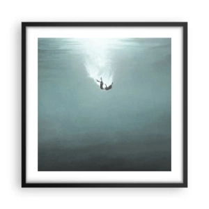 Poster in cornice nera - Nell'abbraccio dell'oceano - 50x50 cm