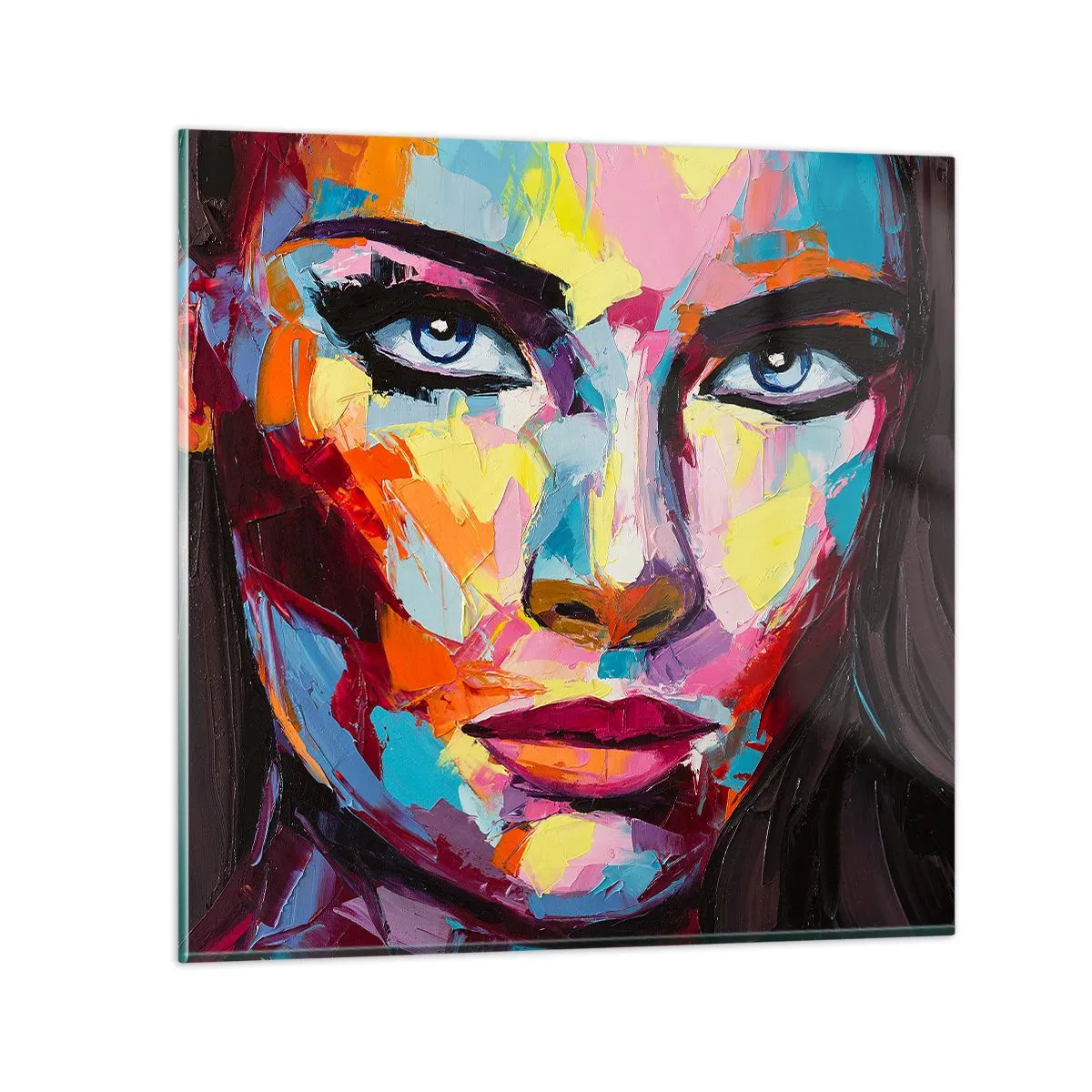 Quadro su vetro - Anche l'anima è colorata - 60x60 cm