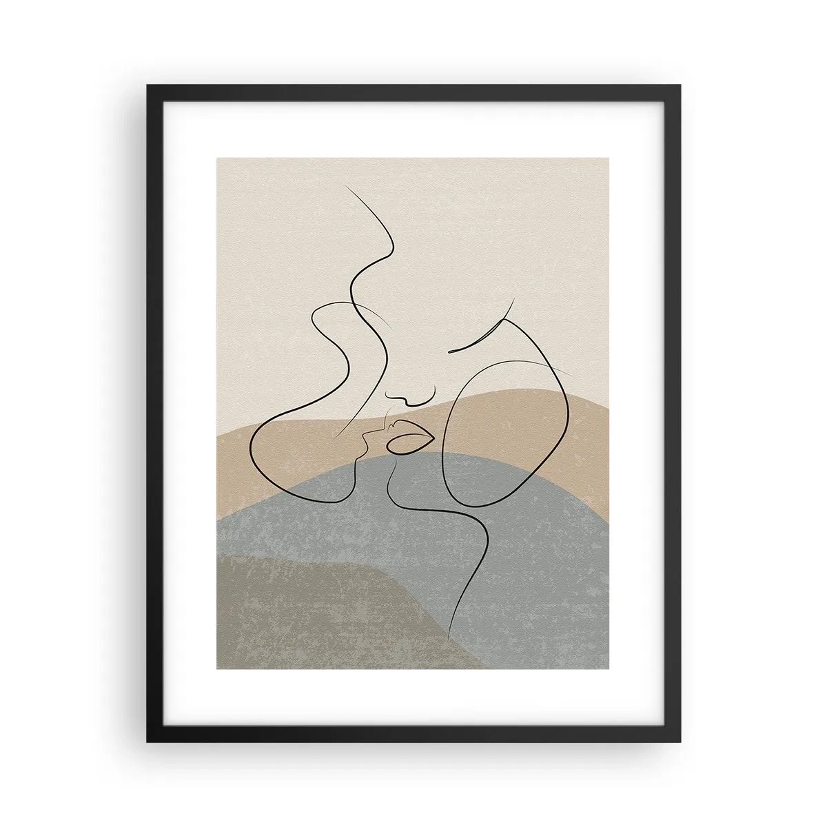 Poster in cornice nera - Come un tocco di pennello - 40x50 cm