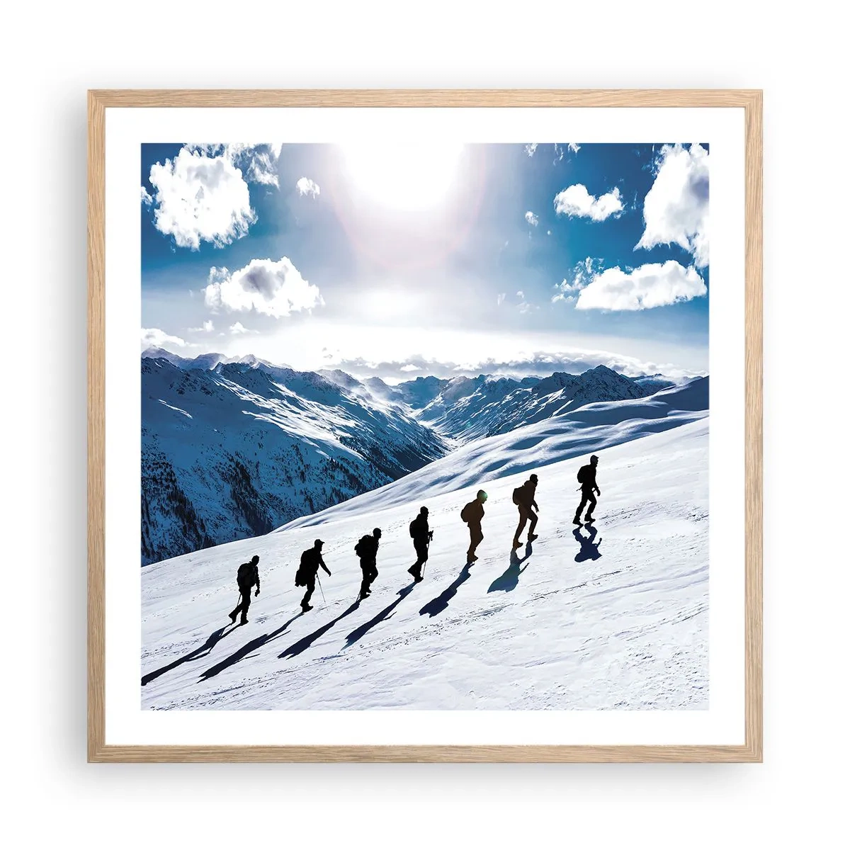 Poster in cornice rovere chiaro - La squadra dei conquistatori - 60x60 cm