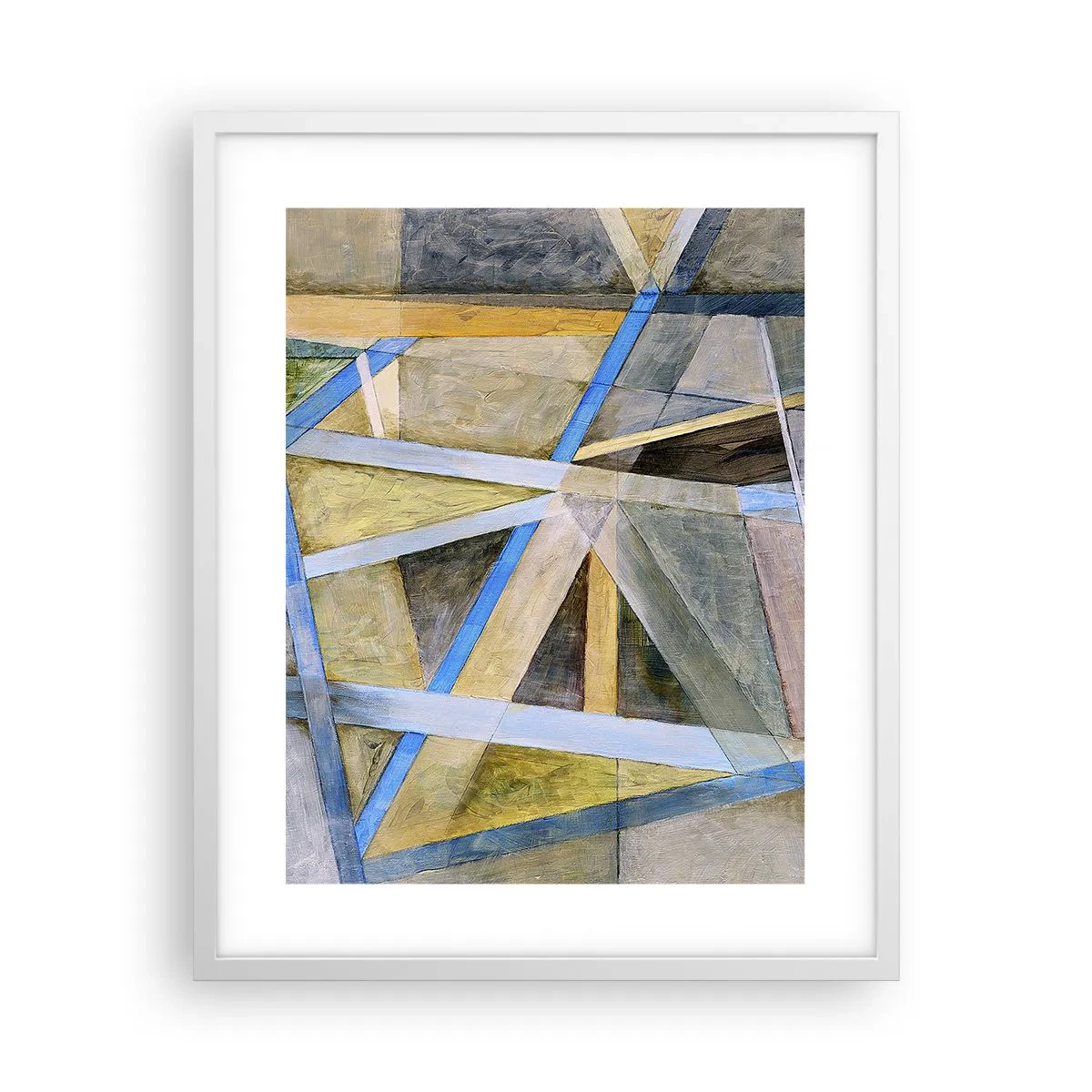 Poster in cornice bianca - Dritto o obliquo? - 40x50 cm