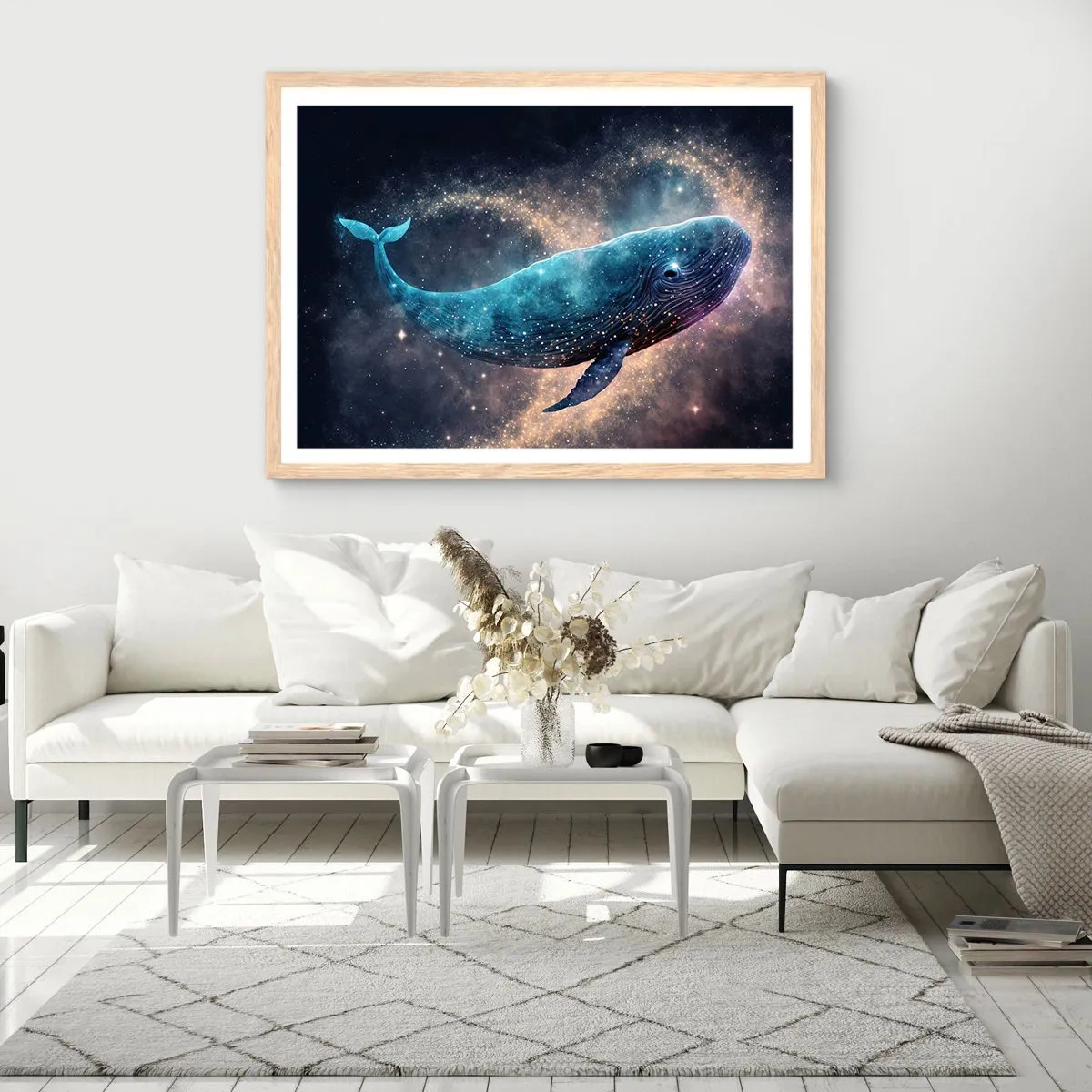 Poster in cornice rovere chiaro - Esiste un mondo... - 70x50 cm