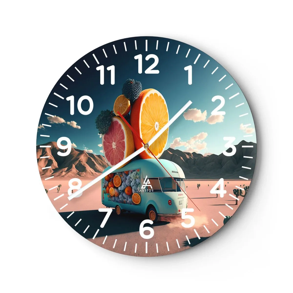 Orologio da parete - Orologio in Vetro - Il sapore delle vacanze - 30x30 cm