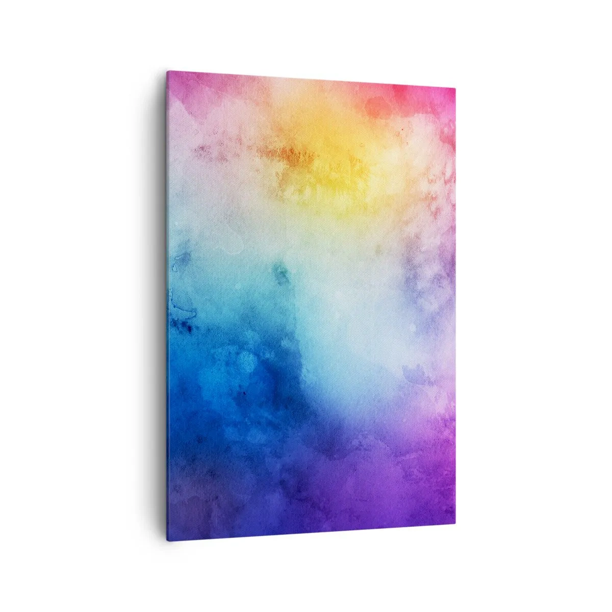 Quadro su tela - Stampe su Tela - Una composizione astratta nei toni pastello del rosa e del blu. - 70x100cm - Quasi al settimo cielo - Decorazione murale moderna per soggiorno e camera da letto ARTTOR