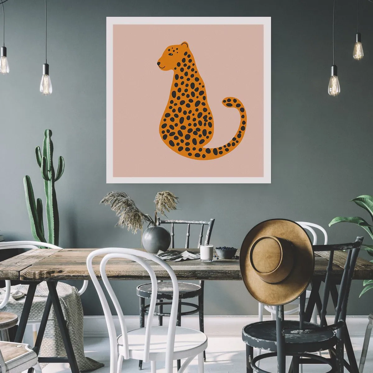 Poster - Il leopardo è un motivo di moda - 30x30 cm