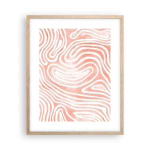 Poster in cornice rovere chiaro - Nel labirinto di corallo - 40x50 cm