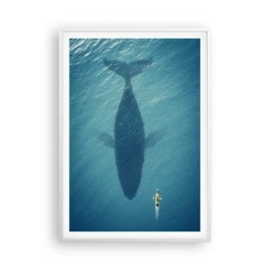 Poster in cornice bianca - Incontro sull'oceano - 70x100 cm