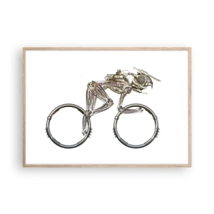 Poster in cornice rovere chiaro - Macchina perfetta - 100x70 cm